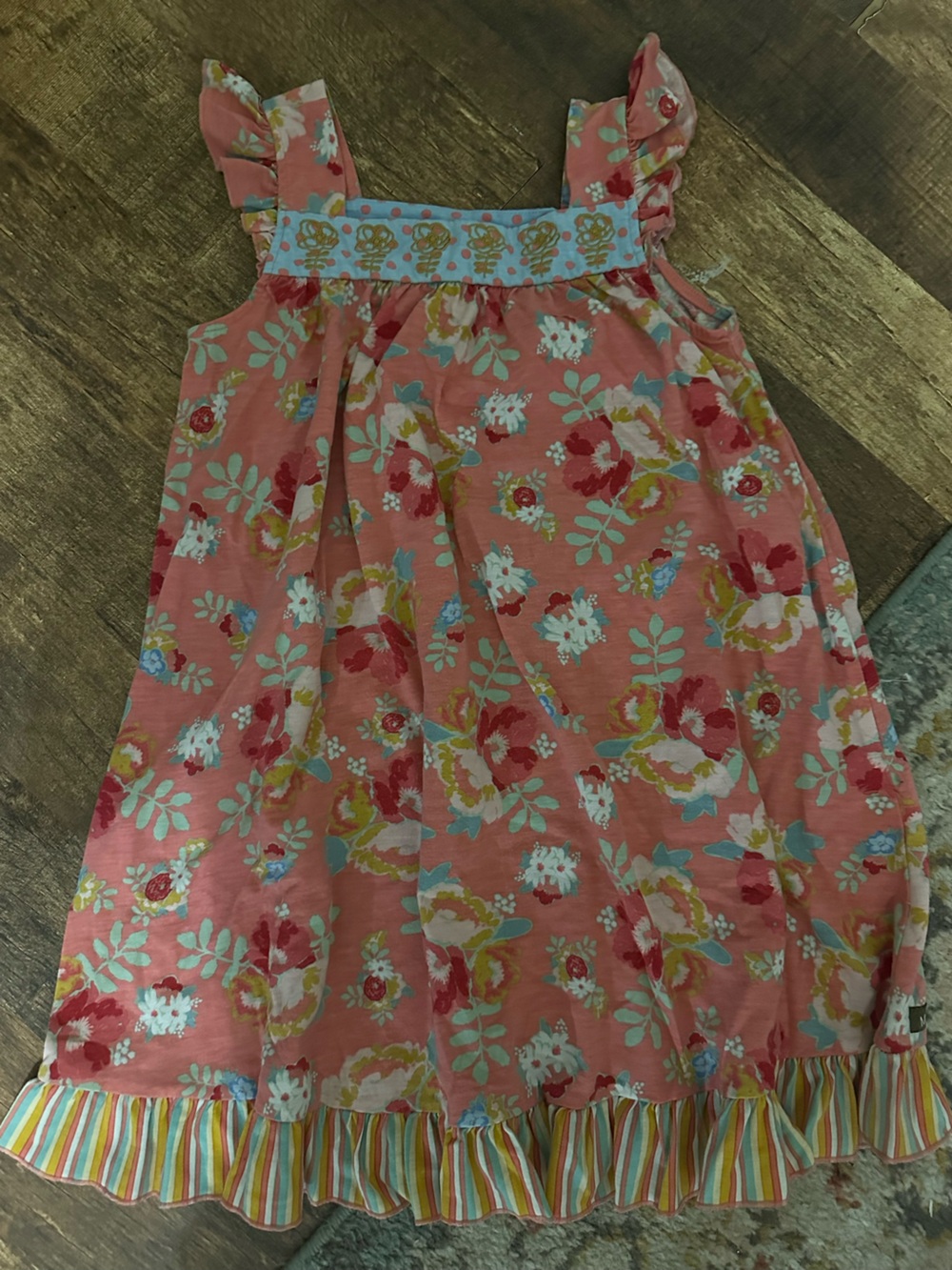 Matilda Jane Coral Floral Ruffle Nightgown